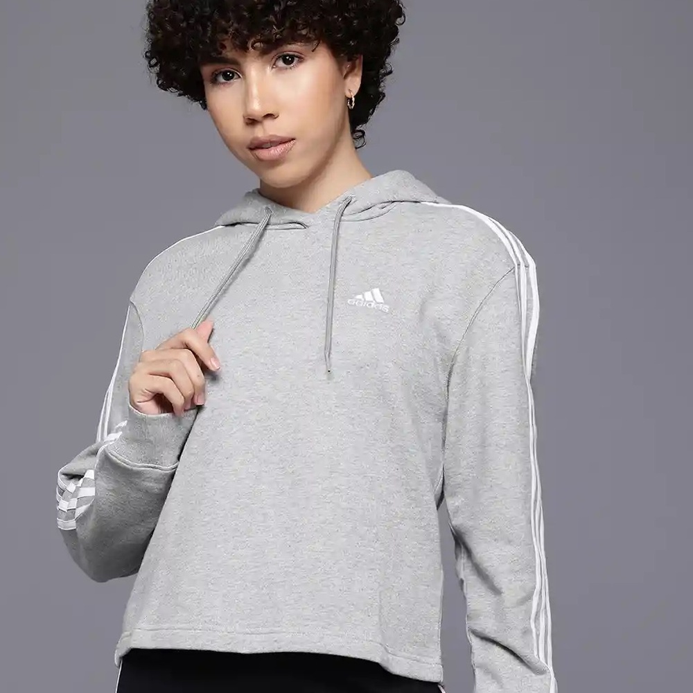 Adidas • Striped Hooked Sweatshirt